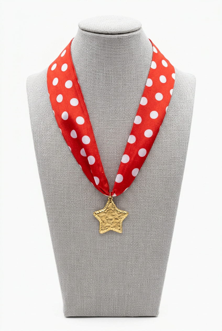 Red polka dot star