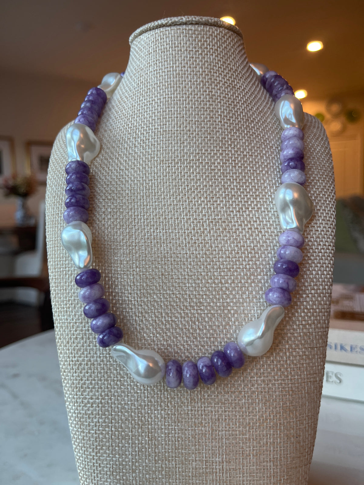 Lilac pearl necklace