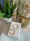 Mini pearl hoops