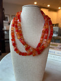 Orange and gold necklace